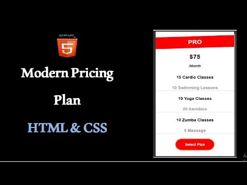 Responsive Pricing Plan Design in HTML CSS For Modern Web Development - Latest Tutorial 2020