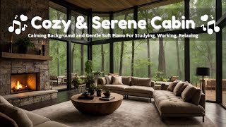 Cozy Serene Cabin 🏡 Slow Piano Relaxing BGM For Healing, Studying, Working, Chill, Learning & Calm
