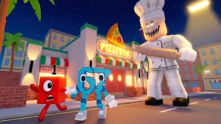 Numberblocks and 67 ESCAPE Papa Pizza's Pizzeria in Roblox!