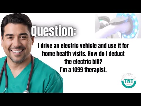 Electric vehicle tax deduction for home charging for a home health therapist using it for work
