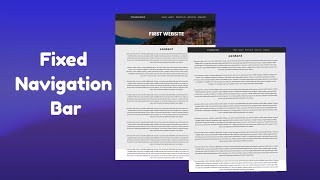 How to make fixed navigation bar in html and css || beginners tutorial