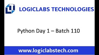Python Day 1 Batch 110