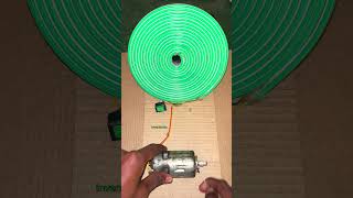 How to powering neon strip light with 775 dc motor #tech #diyprojects #project