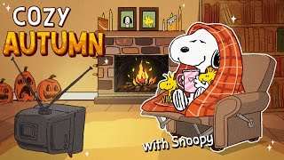Cozy Autumn Day with Snoopy Jazz ☕ 🍁🎃| Fall Jazz Music for Work & Relaxation