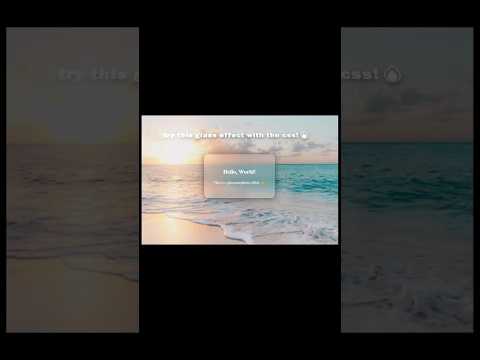 How to Create a Stunning Glassmorphism Card with HTML & CSS | Quick Tutorial