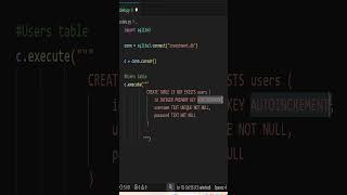 SQLite3 Python Flask Database Setup in 60 Seconds #shorts
