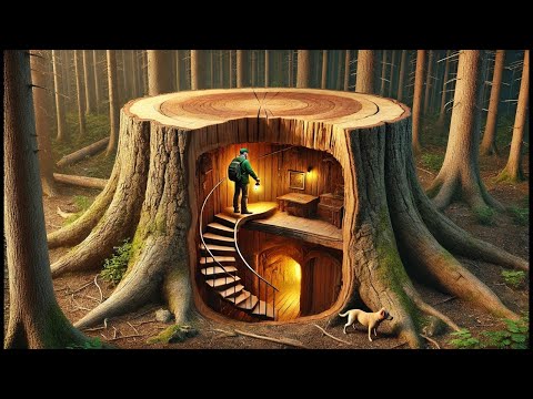 Building a Hidden Home Inside a Tree: My Off-Grid Forest Sanctuary