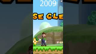 Evolution OF Luigi Flagpool Winning Over Time In Super Mario Games 2D Graphic 1985-2024