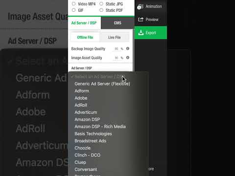 Export HTML5 ads to 40+ Ad Servers & DSPs with no manual coding needed.