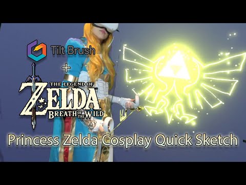 Zelda Cosplay Tilt Brush Quick Sketch - Mixed Reality