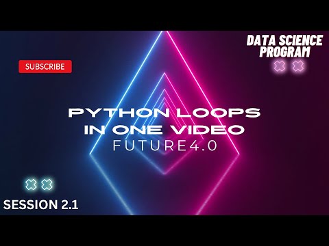 Python Loops in one video | For Absolute Beginners | Data Science Program | Future4.0 | For & While