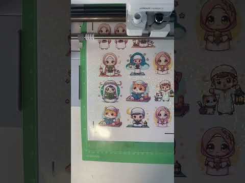Cute Holographic Ramadan Kids Stickers Made with Cricut