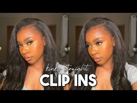 HOW I MAKE MY KINKY STRAIGHT CLIP INS LOOK LIKE A SEWIN! ft. Curlsqueen