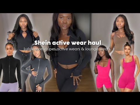 SHEIN ACTIVE/LOUNGE WEAR HAUL | Shein *Lululemon* dupes #sheinhaul #activewear #lululemondupe