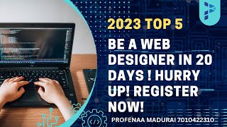 Be a Web Designer in 20 days  Hurry up ! #webdesigningcourse