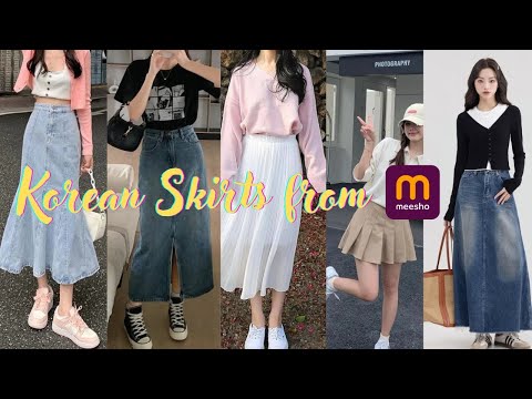 Korean Skirts from Meesho 🌸 | Korean fashion | Affordable skirts from Meesho | Korean Style 