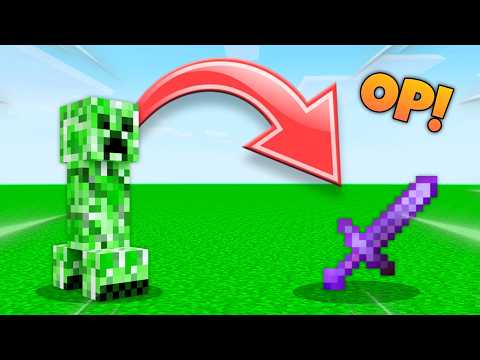 Minecraft But' HOSTILE MOBS DROP OP ITEMS!🔥🤩