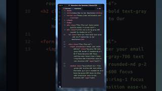 Subscribe to our Newsletter| HTML Tailwind #css #html #reels #learnwebdev #frontenddev CSS