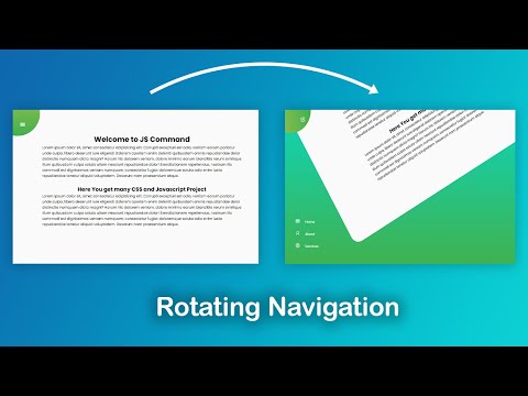 Rotating Navigation using Html, CSS and JavaScript | Best Animated Navbar