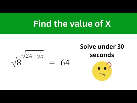 Find the value of X | Olympiad | Mathematics Animations