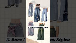 5 Rare / Unique Jeans Styles #shorts #kfashion #korean #outfit #fashion #womensfashion #grwm #jeans