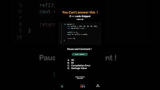 ONLY A GENIUS CAN SOLVE THIS C++ QUIZ! 💡 | Video 56 | #shorts