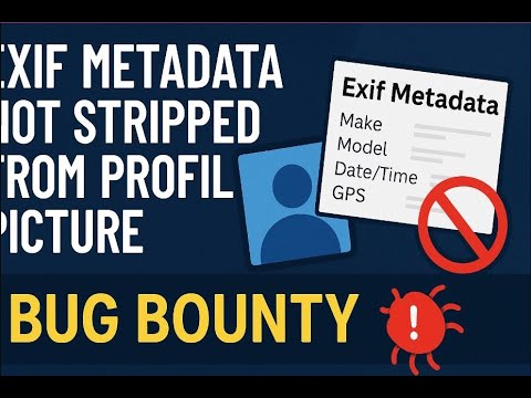Exif Metadata not Stripped from profile picture | bug bounty POC