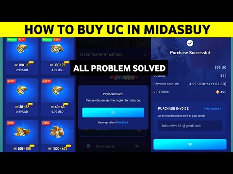 MIDASBUY UC PURCHASE PROBLEM | HOW TO PURCHASE UC IN MIDASBUY