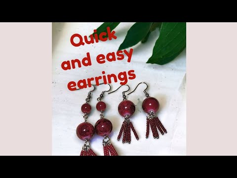 Quick and Easy Earring Tutorial Using Wire Loop ❤️ | Learn to make simple but beautiful earrings 🥰