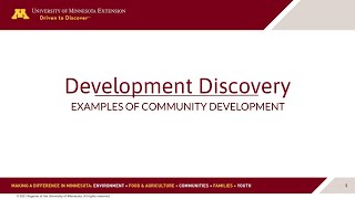 Examples of community Development