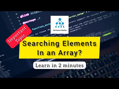 How to perform search in an array? || #array #arrays #datastructures #linearsearch