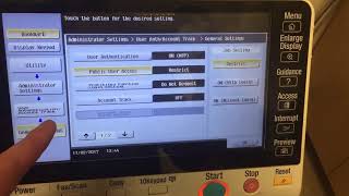 Konica Minolta - User Authentication - Disabling Public User