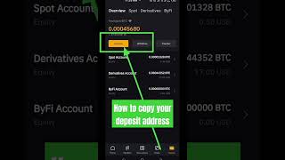 How to copy your deposit address to receive any crypto #howtotrade #bybit #crypto