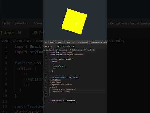 CSS transform property in react styled component.