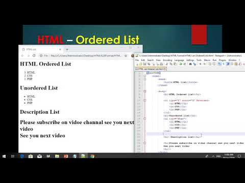 HTML Tutorial for Beginners   15   HTML List Description List