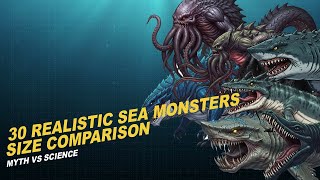 Realistic Sea Monsters Size Comparison | Myth vs Science