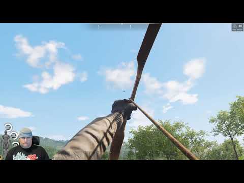 SCUM Shooting a bird in flight with a bow.
