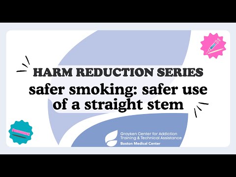 Safer smoking: Safer use of a straight stem