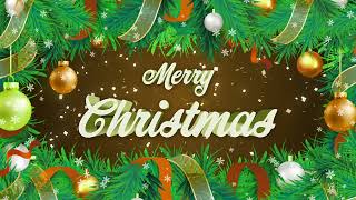 Merry Christmas Animation Text, sparkling lights xmas tree #nocopyrights