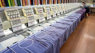 Incredible Speed! Mass Towel Production Process at a Korean Textile Factory
