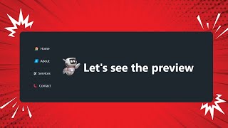 2025 modern left sidebar menu ui design with pure html & css | responsive  navigation @topguru1.1