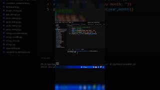 python magic: create a Mind-blowing Calendar in Minutes!♥️#ProgrammingBangla#ytshorts#ytshortsindia