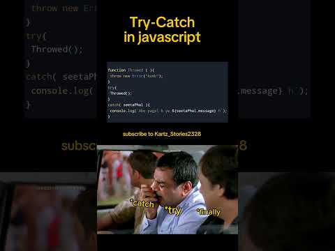🤔 Try and 😱 catch block in #javascript #viralshorts #shorts