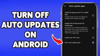 How To Turn Off Auto Updates On Android 2025 | Disable Automatic App Updates