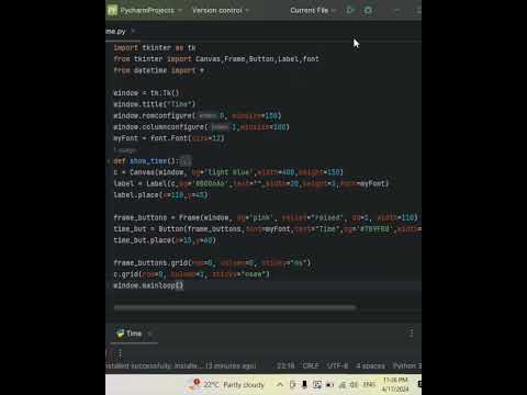 Generate Time with PYTHON #coding #codingtime #drawing #python #timeclock #programming #clockticking