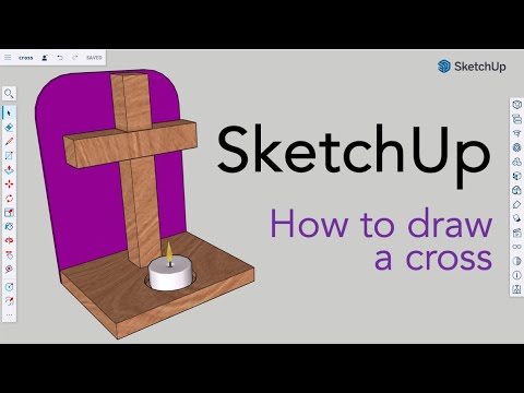 SketchUp Tutorial - Draw a Cross
