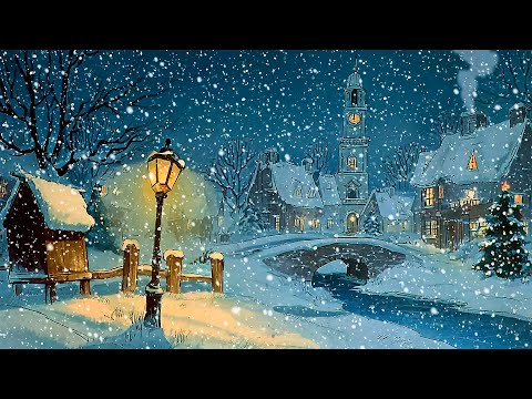 Christmas Winter in a Cozy Village 🌨️ Disney Oldies Playing in Another Room | Soft Disney to Unwind