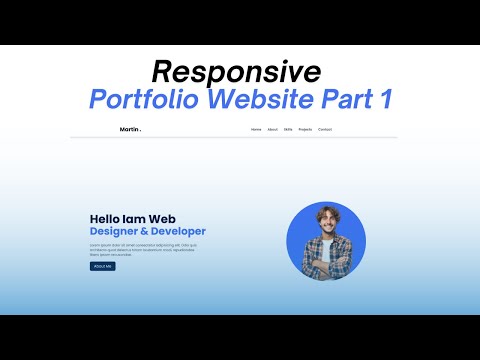 How to Create a Stunning Portfolio Website | Part 1 - HTML  , CSS & JS Tutorial 🚀