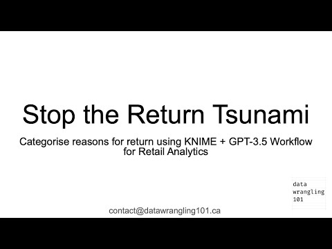 Stop the Return Tsunami | KNIME + GPT-3.5 Workflow for Retail Analytics