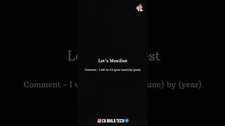 Let's MenifestComment - I will be CA (your name) by (year) #icai #castudents #motivation